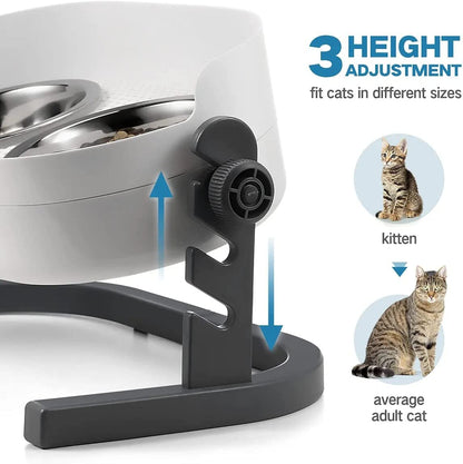 Dog Bowls Double,Elevated Dog Bowls,Cat Bowls,Raised Dog Bowl,Pet Bowl for Dogs and Cats,Dog Bowls Medium Sized Dog,Dog Bowls Large Size Dog